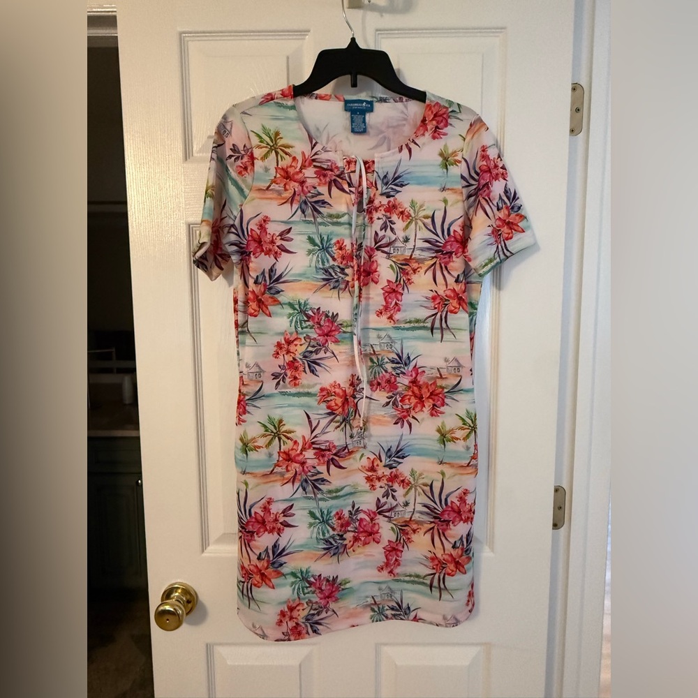 Caribbean Joe Multicolor Floral Dress